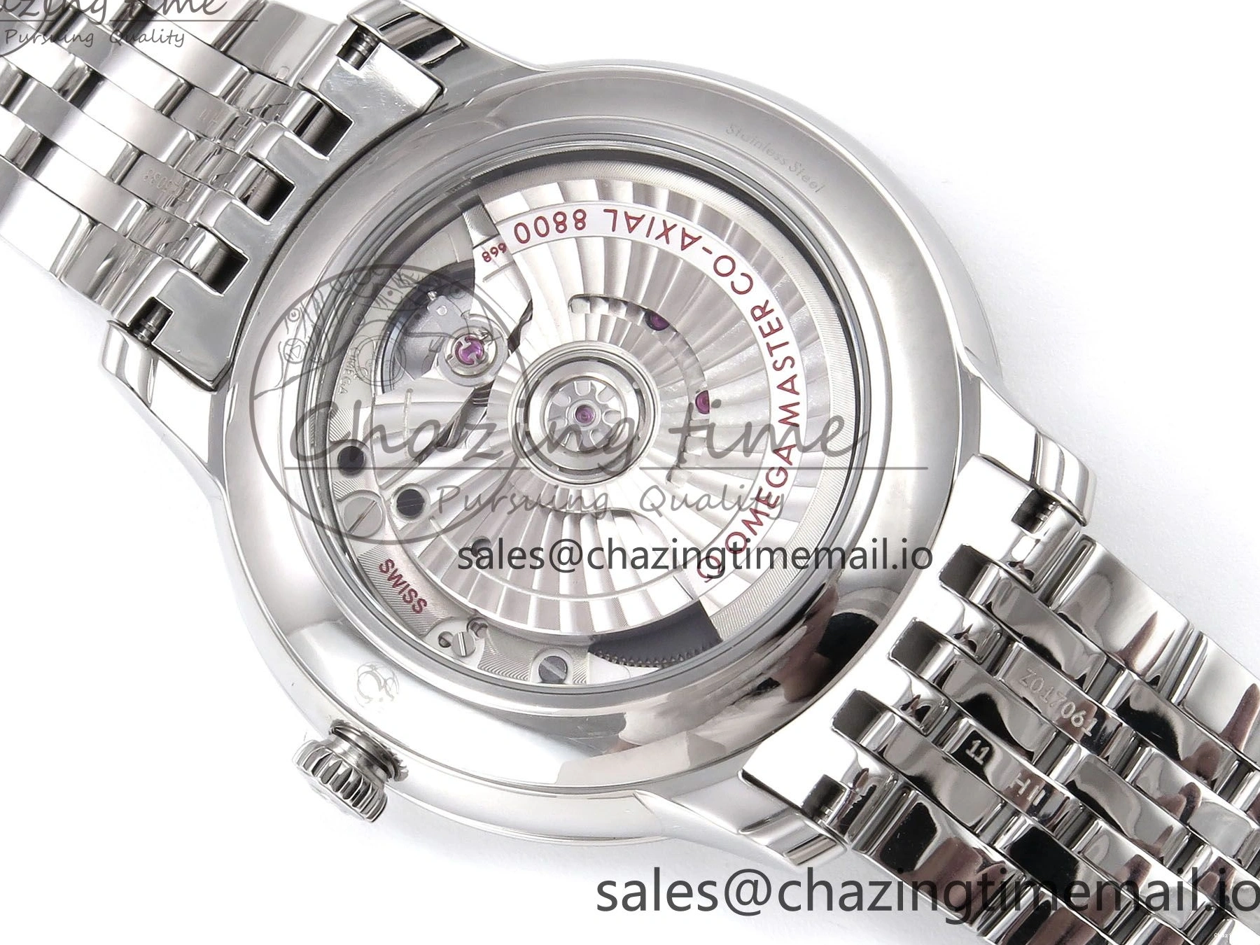 0317 Supportive De Ville Date SS VSF 1:1 Best Edition Blue Dial on SS Bracelet A 7700